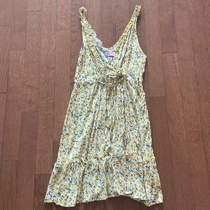 Yellow flowy summer dress